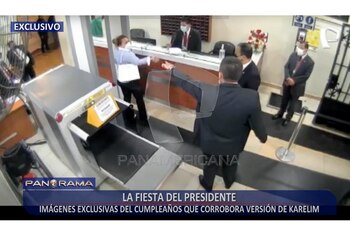 Karelim López ingresando a Palacio de gobierno sin registrar visita el día de cumpleaños de Pedro Castillo.
