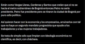 El presidente colombiano lanza cuestionamientos