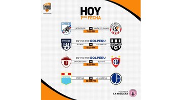 Partidos de la primera fecha