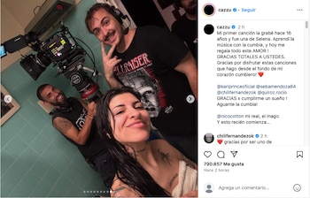 Cazzu en redes sociales. (Instagram)