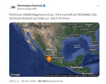 Sismo Tecomán, Colima - 30 enero