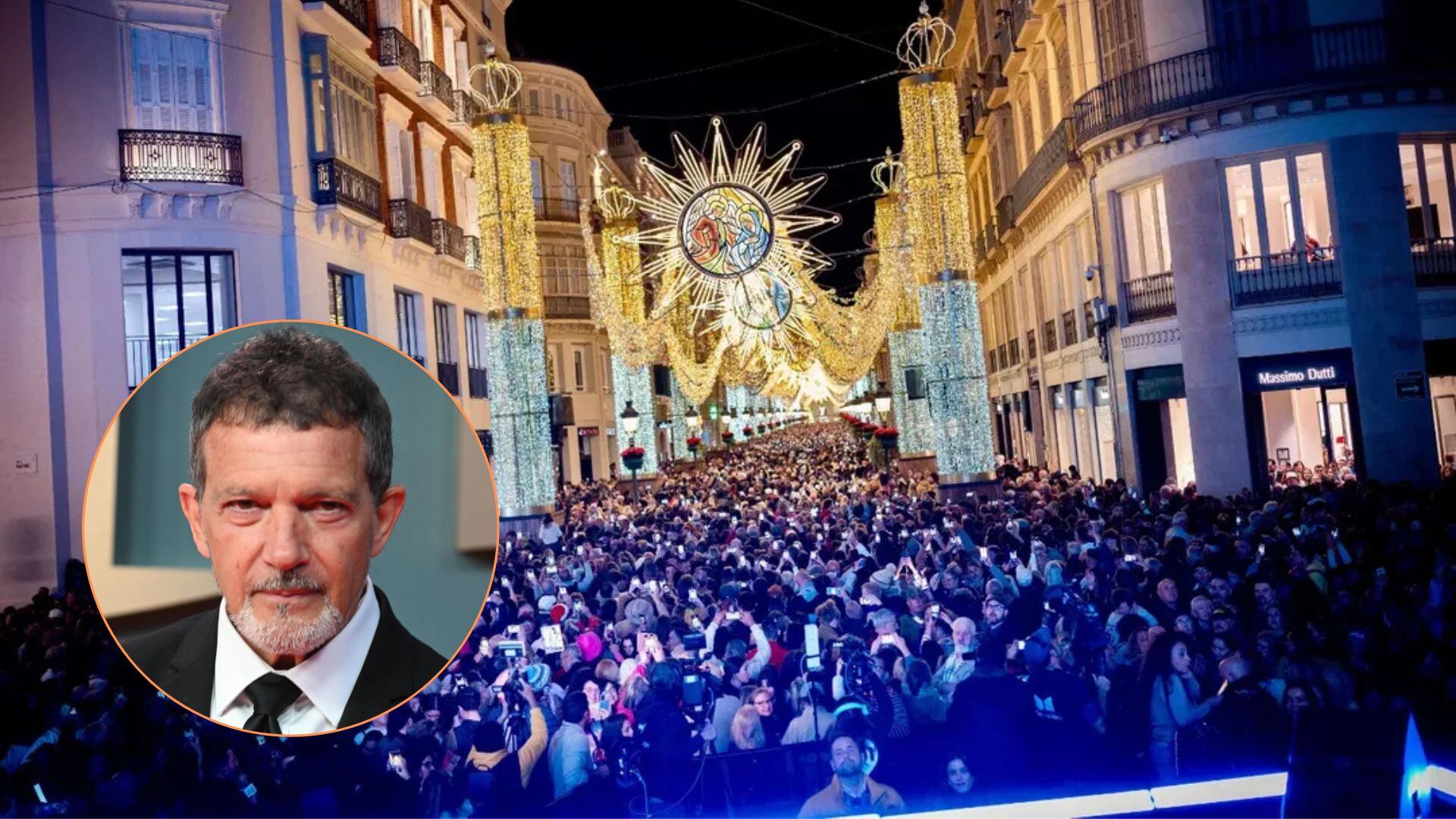 Antonio Banderas inaugura la Navidad de Málaga (Europa Press / Instagram)
