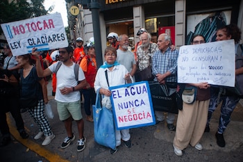 Marcha por la Ley de Glaciares en Congreso