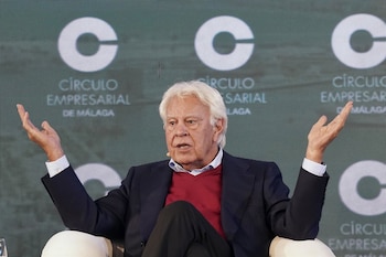 22/10/2026 El expresidente del Gobierno, Felipe González, interviene en el 'Encuentro de Líderes: Liderazgo y visión global'. A 22 de octubre de 2026 en Málaga (Andalucía, España).
POLITICA
Álex Zea - Europa Press