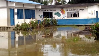 Fuertes lluvias dejan inundaciones en Chigorodó, Antioquia. Foto: @DagranAntioquia