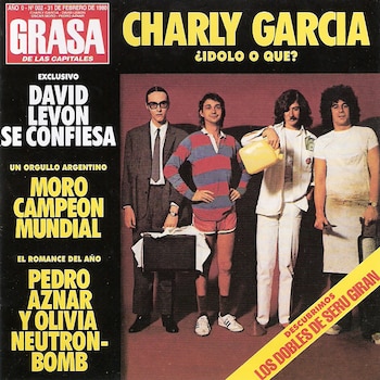 La emblemática tapa del segundo disco de Serú en el que Charly se burla de la revista Gente