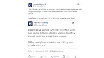 El gente del ICE David Brouillette habría ejecutado otros hechos de violencia en su familia - crédito @HomelandDems/X