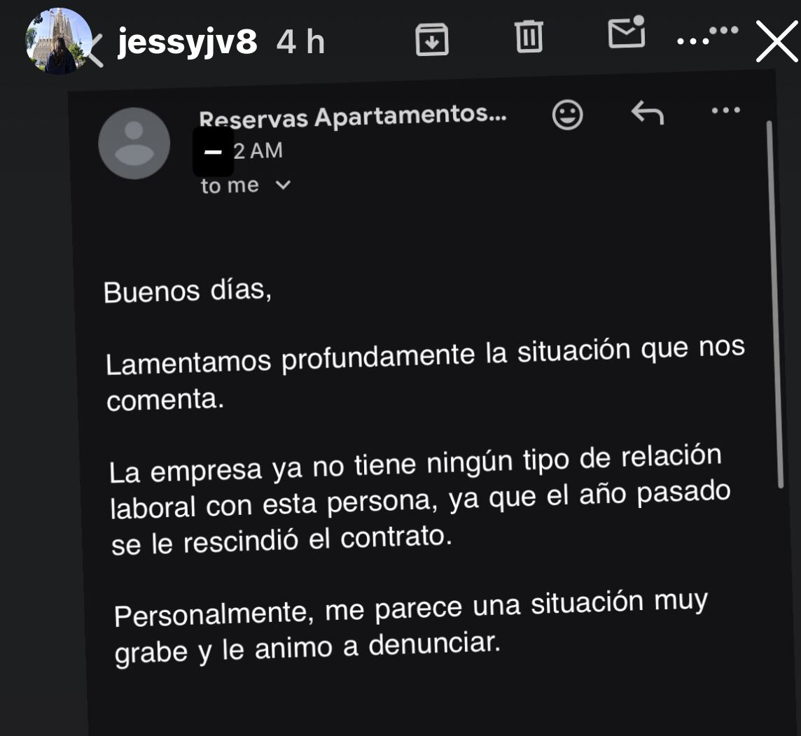 Hotel responde ante el supuesto vínculo del usuario con la empresa (Captura de Pantalla)