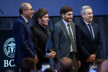 Milei fue recibido por el