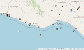 Temblor reportado en Oaxaca. (SSN)
