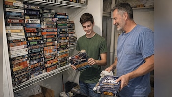 Ayudó a su padre a limpiar una bodega y encontraron un tesoro: videojuegos de los años 90 y 2000