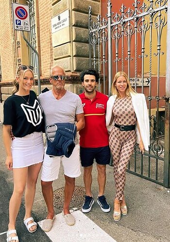 Nicole Neumann con su padre