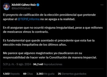 La senadora aseguró que la