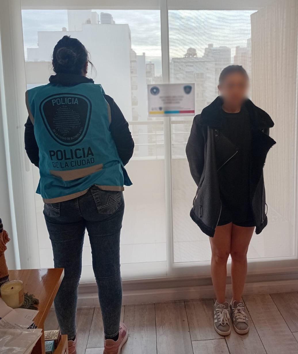 V.L., de 26 años, fue detenida por la Policía de la Ciudad