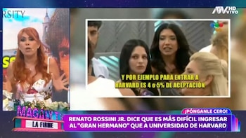 Magaly Medina critica duramente a Renato Rossini por comparar Gran Hermano con Harvard: “Es un hueco”. (Captura: Magaly TV La Firme)