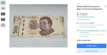 El billete de 500 pesos