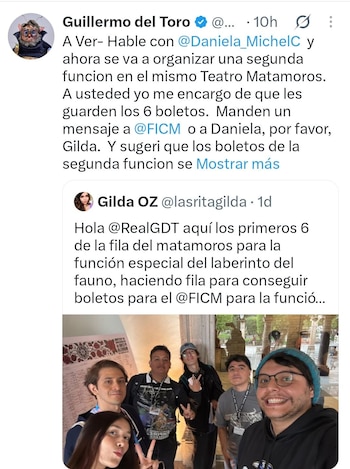 Captura de pantalla de una publicación en redes sociales con texto en español y una fotografía de seis personas en un espacio público