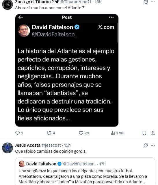 Usuarios atacaron fuertemente a Faitelson por su doble moral