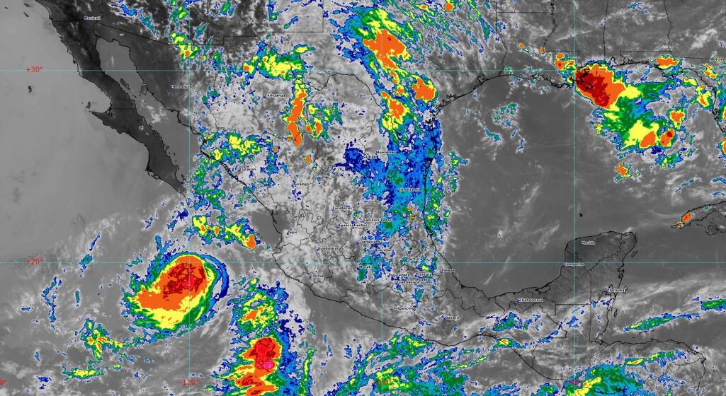 Flossie sigue avanzando frente a las costas del occidente de México.FOTO: X Conagua Clima
