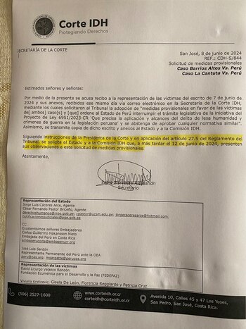 Corte IDH pide a Dina