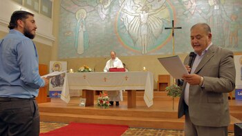 Sergio Franco (izq), el día