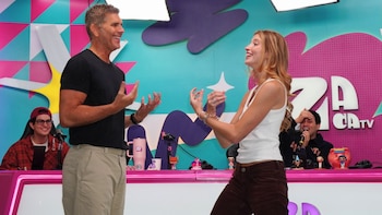 Christian Meier se enfrentó a su hija Gia en una original ‘batalla de aura’ en Zaca TV