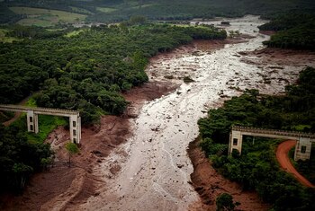 Vista del desastre causado por