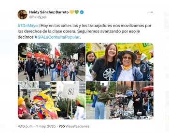 Heidy Sánchez apoyó la consulta