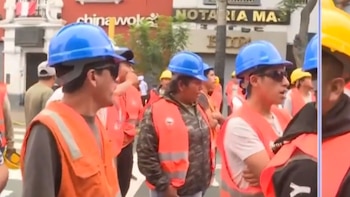 Miraflores: trabajadores de construcción civil