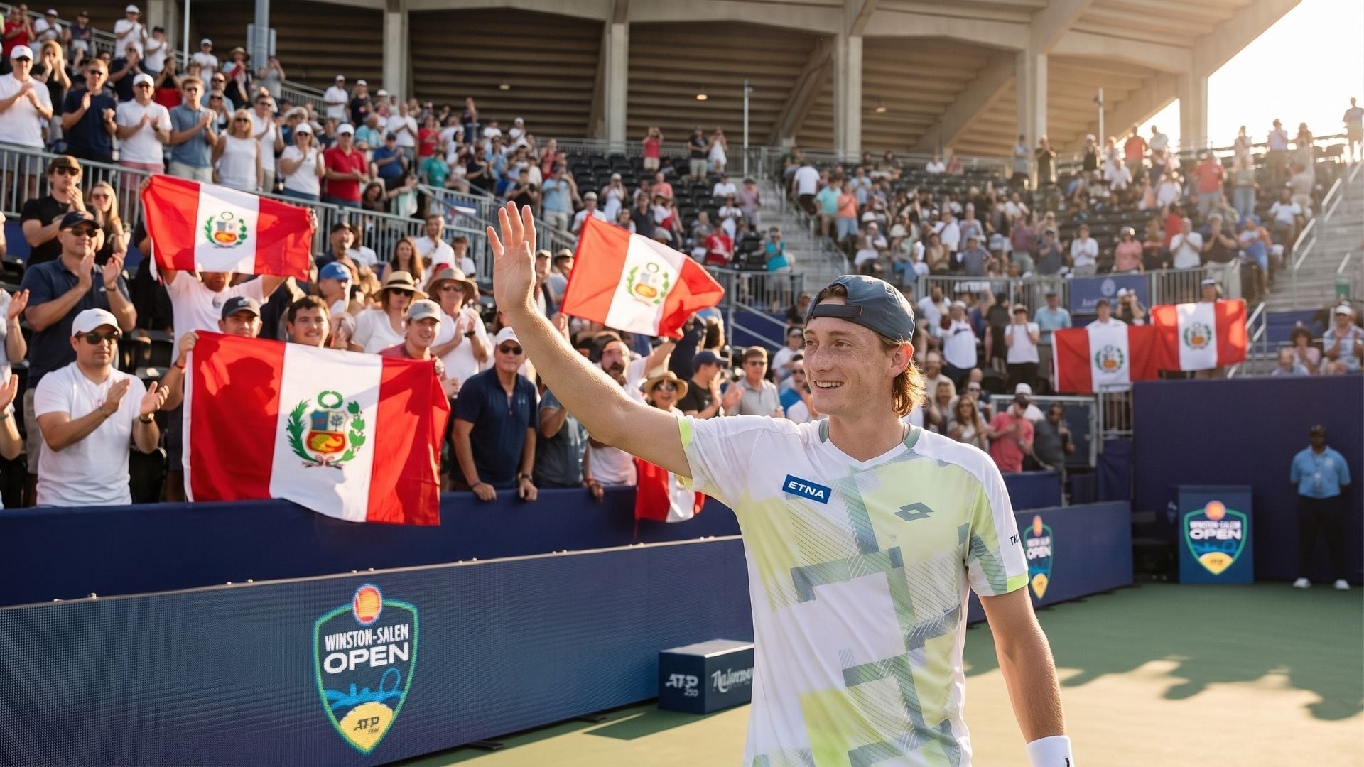Ignacio Buse disputará el ATP 250 de Winston-Salem antes de viajar a Nueva York para jugar el US Open 2026. Crédito: Imagen Ilustrativa Infobae.