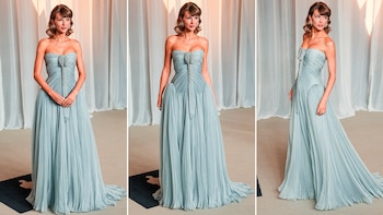 Taylor Swift impactó en la alfombra roja de Hollywood con un vestido de Dior: las claves de su look retro