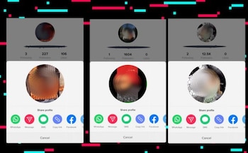 Perfiles de pornografía en TikTok. (foto: BBC)