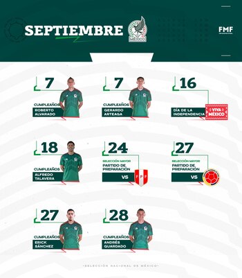 México tendrá partido amistoso con Perú en Pasadena, California (Foto: Twitter)