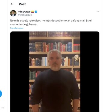 Iván Duque da su opinión de los dos años de Gobierno de Gustavo Petro - crédito @IvanDuque