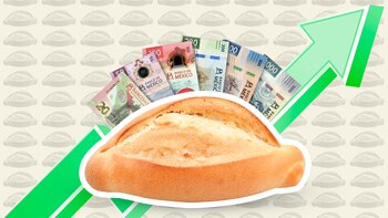El incremento apróximado del pan