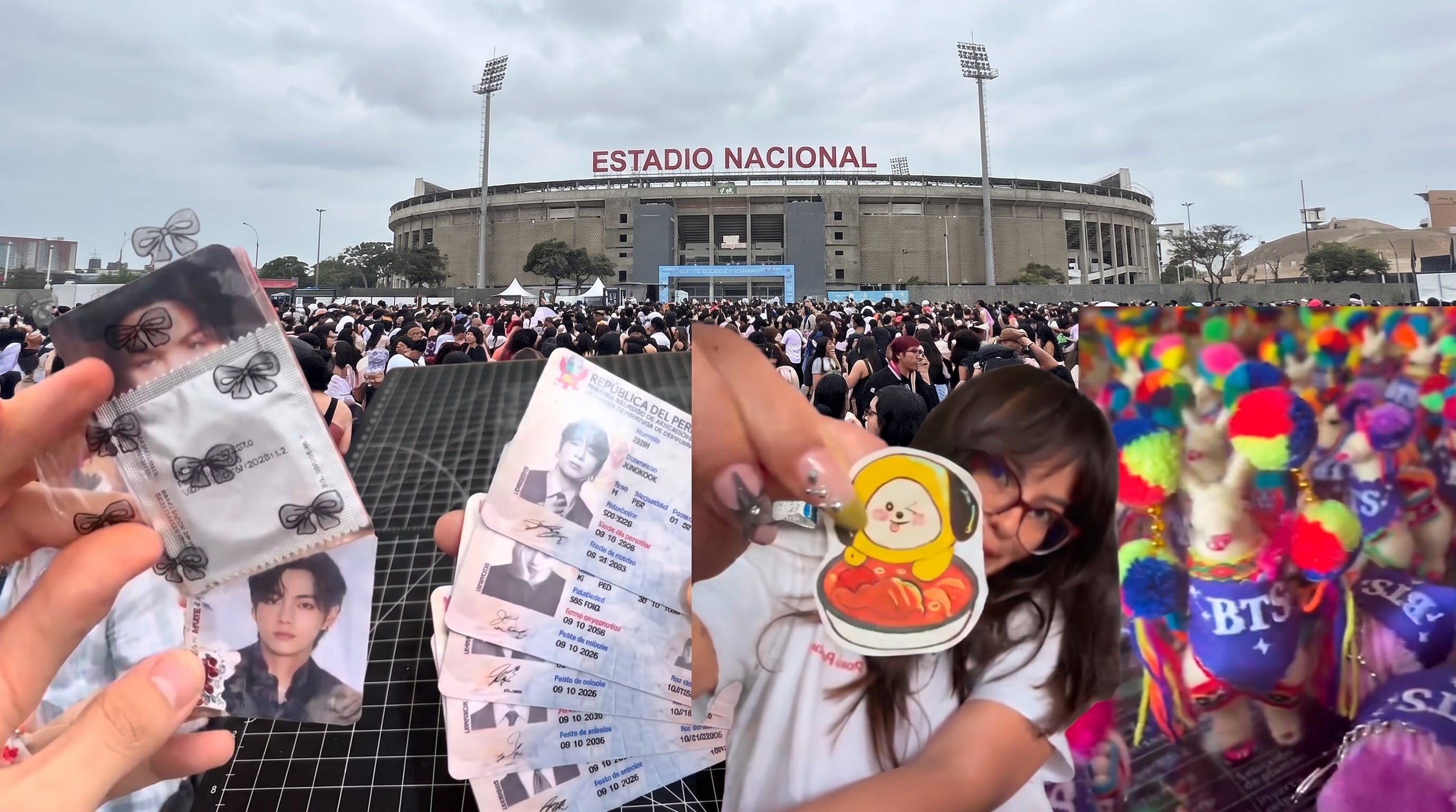 Admiradores de la agrupación surcoreana BTS intercambian objetos temáticos y recuerdos personalizados durante un encuentro realizado frente al Estadio Nacional de Lima. (Imagen Ilustrativa Infobae)
