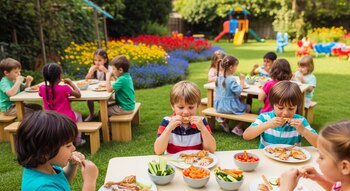 La donación de pollo de Fenavi busca reforzar la seguridad alimentaria infantil con acceso regular a proteína para niños de cero a cinco años - crédito VisualesIA/Imagen Ilustrativa Infobae