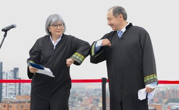 La presidenta saliente de la