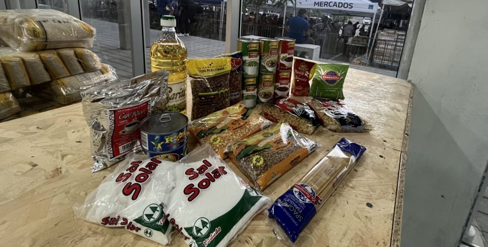 Alimentos ofertados a bajos precios en las ferias libres que organiza el IMA en Panamá.