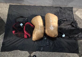 Paquetes de marihuana incautados a