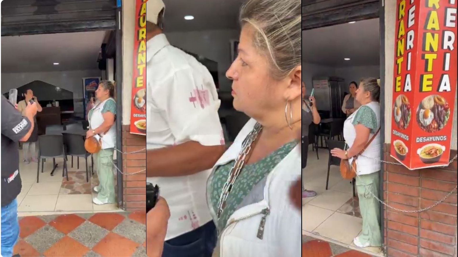 Mujer en Fusagasugá se encadenó a un local porque no le han pagado el arriendo: le deben más de $50 millones