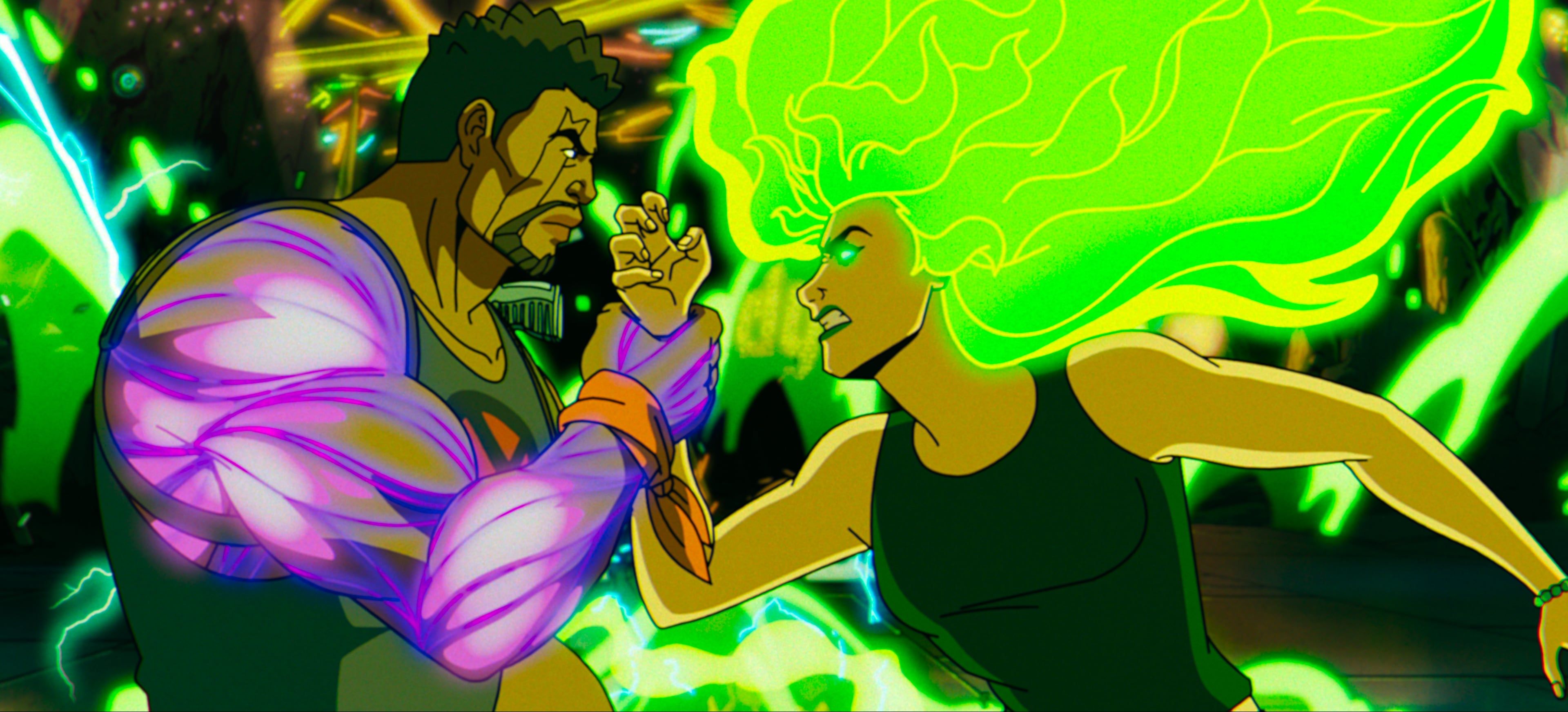 A scene from Marvel