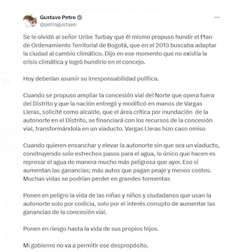 Petro defendió sus políticas medioambientales