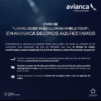 La aerolínea detalló el paso