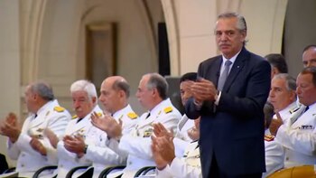 Alberto Fernández en la ceremonia