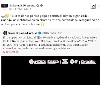 La misión diplomática reaccionó a