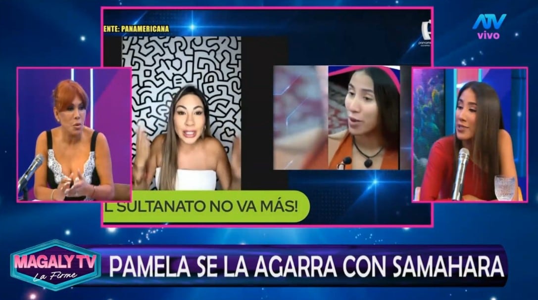 Samahara Lobatón le responde a Pamela López tras burlas sobre su permanencia en ‘El sultanato’ y ‘La prisión’. Captura: Magaly TV La Firme.