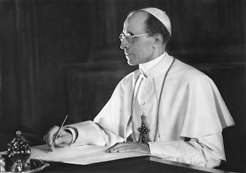 1950 CA, ITALIA : el Papa PIO XII ( Eugenio Maria Giuseppe Giovanni Pacelli , 1876 - 1958 ), Archivio GBB