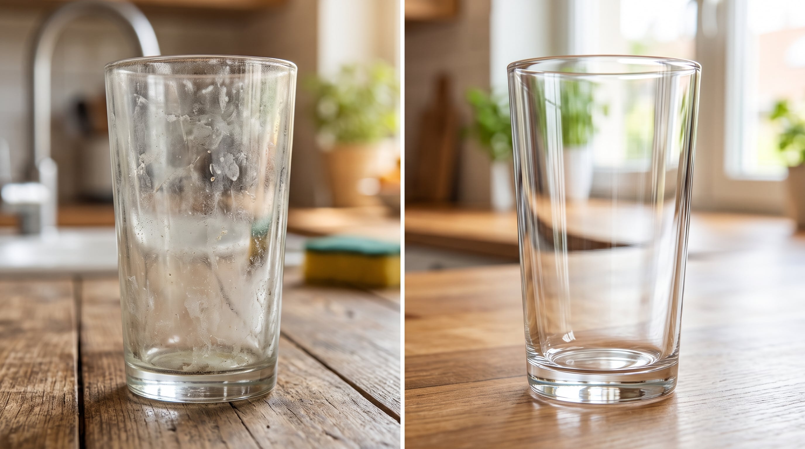 El ingrediente que ayuda a recuperar el brillo de los vasos opacos