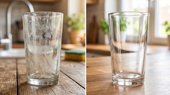 El ingrediente que ayuda a recuperar el brillo de los vasos opacos